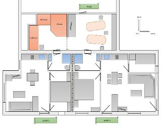 Plan 2 Wohnungen und Saunaraum